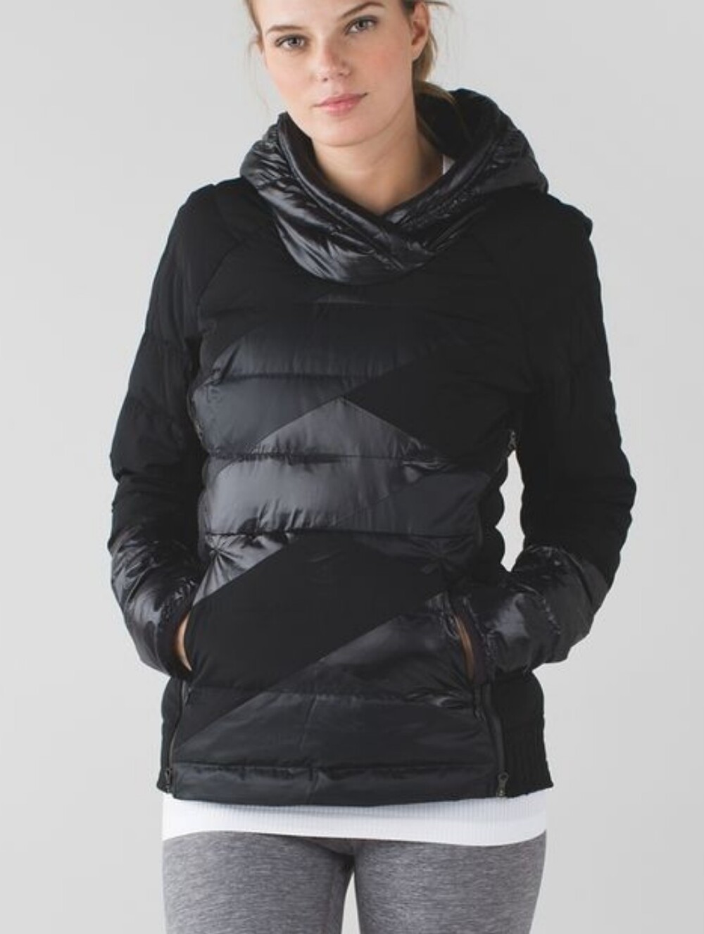 Lululemon Down Right Cozy Pullover Goose Down Puffer Jacket Black Women's 4